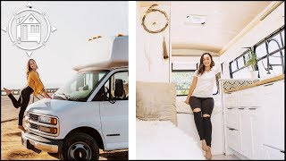 She Converted a Shuttle Bus into an Adorable Tiny Home [upl. by Gilbye]