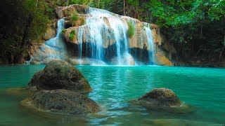 Entspannungsmusik  Natur Tiefenentspannung Stressabbau  4K Wasserfall [upl. by Adrea48]