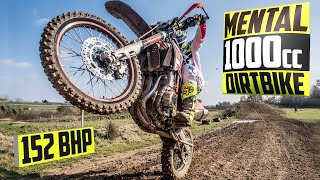 Riding a CRAZY 1000cc Dirt Bike on a Motocross Track [upl. by Cordeelia]