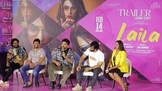 Hero Vishwak Sen’s Laila movie Trailer launch Press MeetG16 Media [upl. by Wilie885]