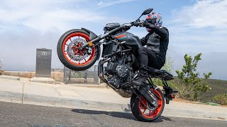 2021 Yamaha MT07 Review  MC Commute [upl. by Accire]