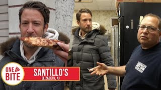 Barstool Pizza Review  Santillos ElizabethNJ Bonus Old School Italian Pizza Maker [upl. by Asreht]