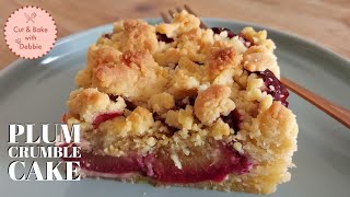 Plum Crumble Cake  PflaumenStreuselkuchen [upl. by Brenan]