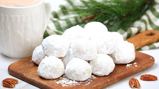 Holiday Snowball Cookies  Easy  Delicious Christmas Baking [upl. by Sitnalta]