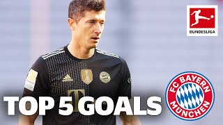 Robert Lewandowski  Top 5 Goals All Time • FC Bayern München [upl. by Elon]