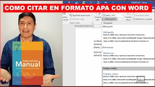 ✍️ Cómo citar en NORMAS APA sin saber APA con Word ✍️ [upl. by Mehitable]