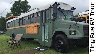 Spectacular Tour Of Tiny House School Bus RV Conversion Camper [upl. by Faustena393]