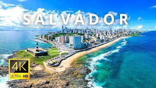 Salvador Bahia Brazil 🇧🇷 in 4K ULTRA HD 60FPS by Drone [upl. by Ellehcyar542]