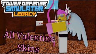 Valentine Skins Showcase  TDSL Roblox [upl. by Agbogla531]