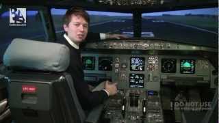 Cross  wind take  off and landing on a Airbus A320 Baltic Aviation Academy [upl. by Ittap]