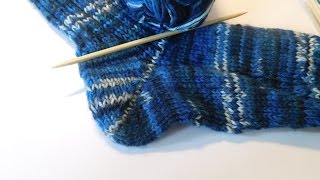 Socken stricken Tutorial  Teil 3  Die Ferse Bumerangferse Jojo Ferse [upl. by Mintz]