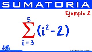 Sumatoria  Notación sigma  Ejemplo 2 [upl. by Eirollam]