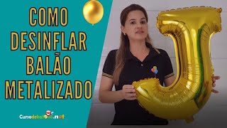 COMO REUTILIZAR O BALÃO METALIZADO  DECORAÇÃO DE FESTA [upl. by Lazar]