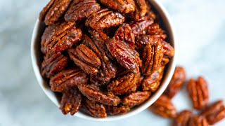 Easy Candied Pecans Recipe [upl. by Isolt]