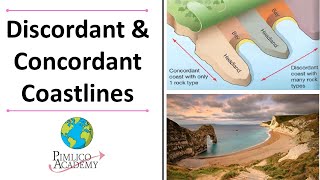 What is the difference between a discordant and concordant coastline [upl. by Kerrin]