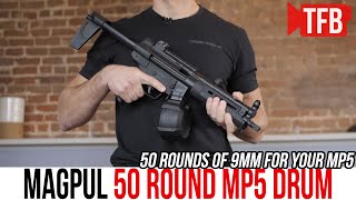 Magpuls NEW HampK MP5 50 Round Drum Magazine GunFest2021 [upl. by Annaohj]