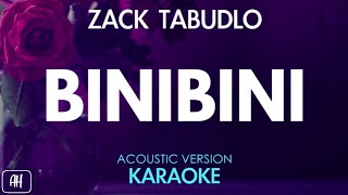 Zack Tabudlo  Binibini KaraokeAcoustic Version [upl. by Adao]