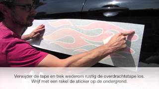 Plakinstructie Autostickers Stickythings [upl. by Wind]