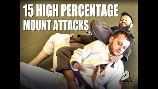 JiuJitsu Submissions  15 High Percentage Attacks from Mount [upl. by Adaliah753]