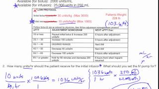 Dosage Calculation using a Heparin Protocol [upl. by Heater]