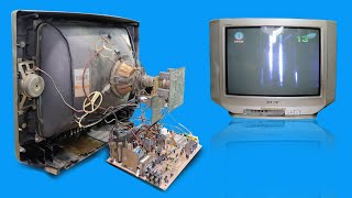 Restoration old TV and Repair old SONY Television Success [upl. by Hadihahs]