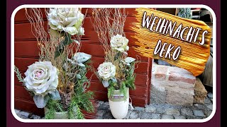 Wie du eine hohe Vase weihnachtlich dekorierst DIY I KatisWeltTV [upl. by Ttreve]