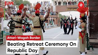 Beating Retreat Ceremony At AttariWagah Border  Republic Day  India Pakistan Border [upl. by Delmore]