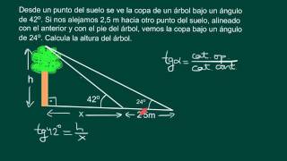 Problema de TRIGONOMETRÍA Cálculo de la ALTURA de un objeto a pie inaccesible [upl. by Jenifer348]