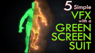 5 simple VFX with a GREEN SCREEN SUIT [upl. by Tsiuqram]