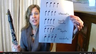 Clarinet Tonguing Staccato Legato Tenuto Accents [upl. by Nohsreg]