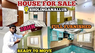 House For Sale In Chennai  Ready To Move  Sholinganallur  2Bhk  Furnished  Band Half Brothers [upl. by Mirabelle]