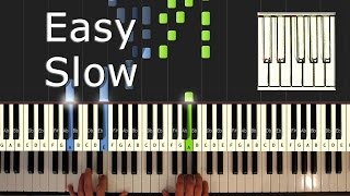 Yiruma  Kiss The Rain  Piano Tutorial Easy SLOW  How To Play Synthesia [upl. by Leahplar]