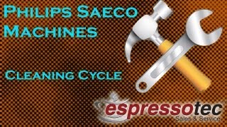 Philips Saeco Espresso Machine Cleaning Tablet Cycle [upl. by Ocirred715]