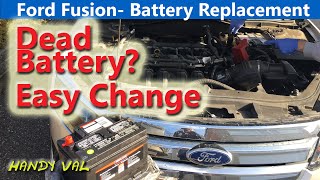 Ford Fusion Battery Change Replacement  Easy Step by Step [upl. by Esihcoc]