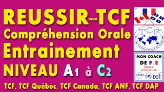 TCF Réussir le TCF Compréhension Orale Entrainement Niveau A1 à C2 TCF Québec Canada TCF ANF TCF DAP [upl. by Anwahsit]