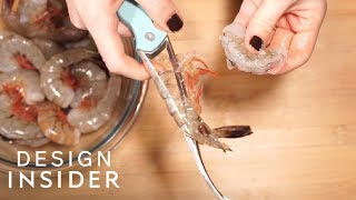 Tool Peels Shrimp in One Motion [upl. by Eldreda]