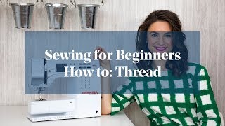 How To Thread a Sewing Machine Sewing for Beginners [upl. by Alyehc]