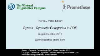 SYN101  Syntactic Categories in PDE [upl. by Tniassuot358]