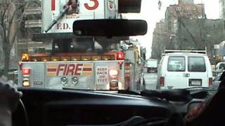 Ride along FDNY Battalion chief 10  Engine 22  Tower ladder 13 [upl. by Rihana]