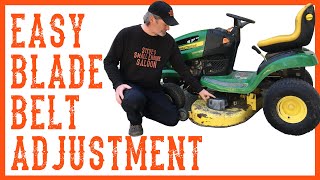 How To Adjust The Belt Tension On A Riding Lawn Mower [upl. by Yahsel]