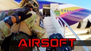 AIRSOFT AIRPLANE HOSTAGE RESCUE [upl. by Soloma410]