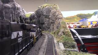 HO Train Cab Ride On The Waynesboro Model Railroad Club Layout [upl. by Elicec236]