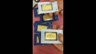 Unboxing 20 Gorgeous 1 Oz Gold Bars  PAMP New Design Bars [upl. by Bashemeth]