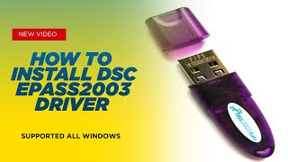 How To Install ePass2003 Token Manager DSC Driver Software Installation Guide [upl. by Pauiie]