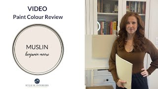 Paint Colour Review BENJAMIN MOORE MUSLIN OC12 [upl. by Mazonson754]