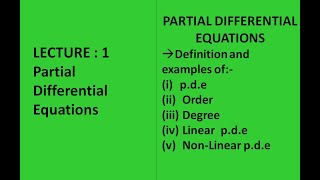 Lecture 1  Introduction to Partial Differential Equations [upl. by Eislrahc]