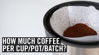 Coffee Brewing Ratios Explained [upl. by Chadbourne]