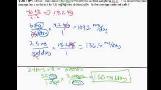 Pediatric Dosage Calculations by Weight Part 1 Is an Order Safe [upl. by Llewop]