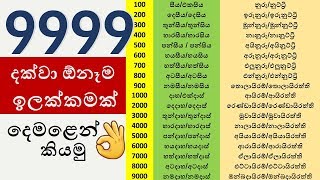 දෙමළෙන් 10000 ට ගණිමු  Tamil Numbers 110000  Spoken Tamil [upl. by Nohsar]