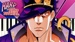 Jotaros Theme from JoJos Bizarre Adventure Stardust Crusaders  Piano Tutorial [upl. by Christiansen]